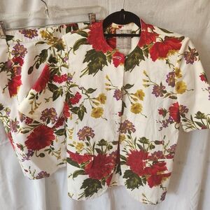 Seventy Floral Blouse and Skirt Set